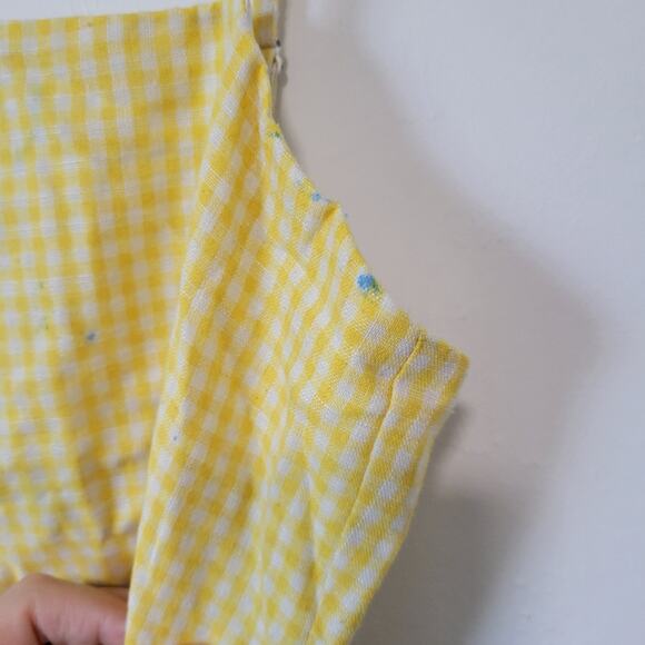 Osman Yousefzada Collective Yellow Plaid Ruffle Dress 2 - Picture 6 of 14